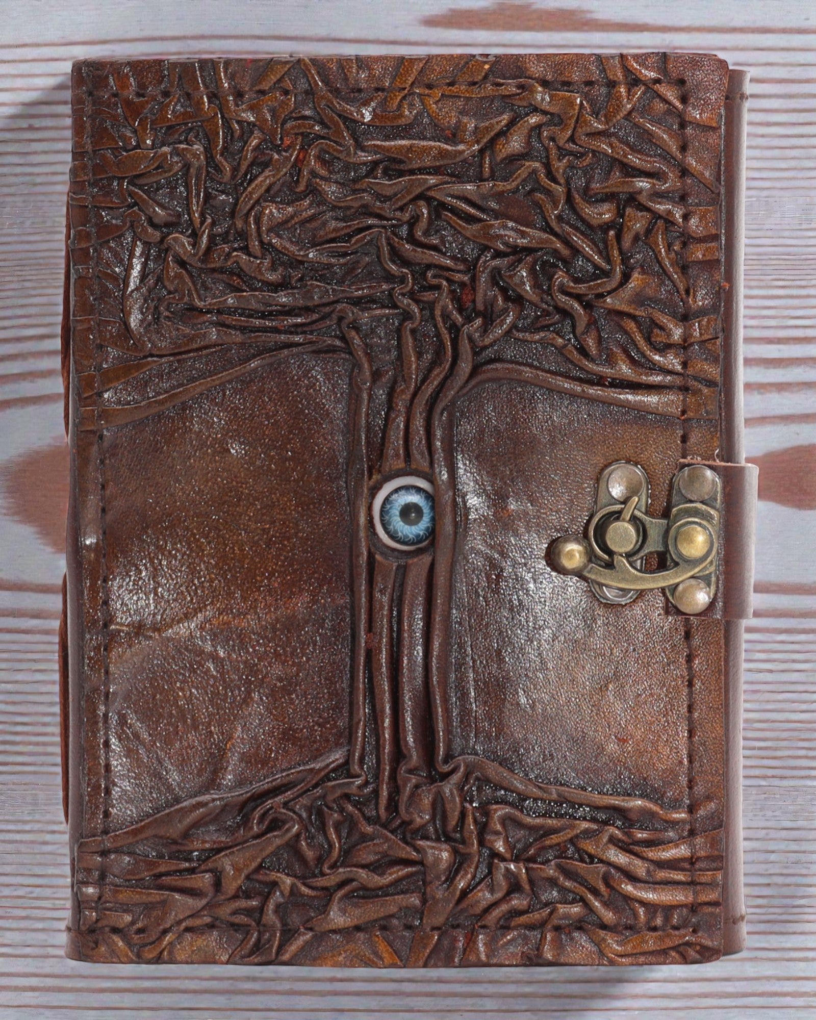 Arbor Oculus – Cuaderno de cuero Árbol de la Vida con mal de ojo