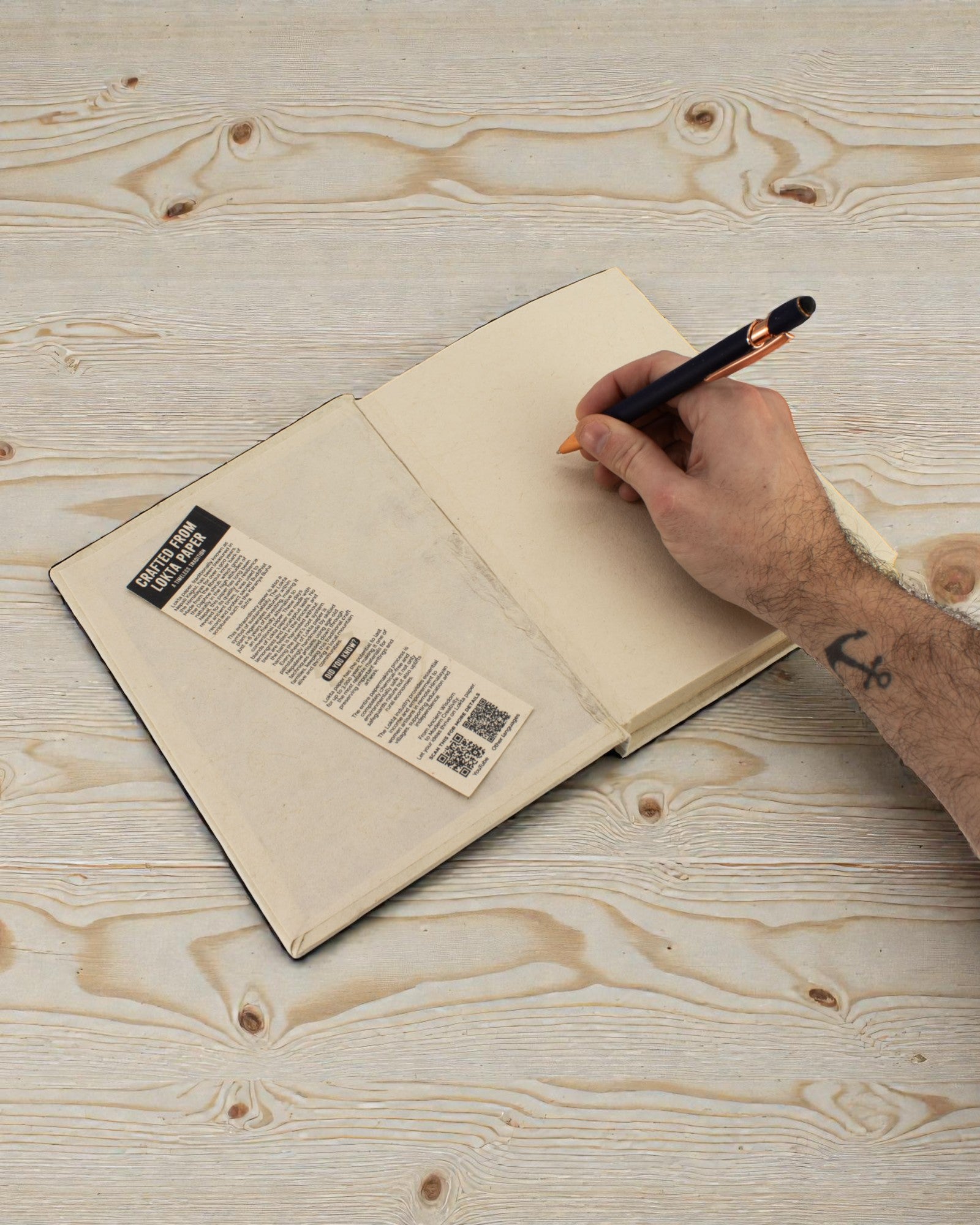 Cuaderno Lokta Inspiración grande (21x15cm) - 45 hojas - Cada cumbre - incluye marcapáginas