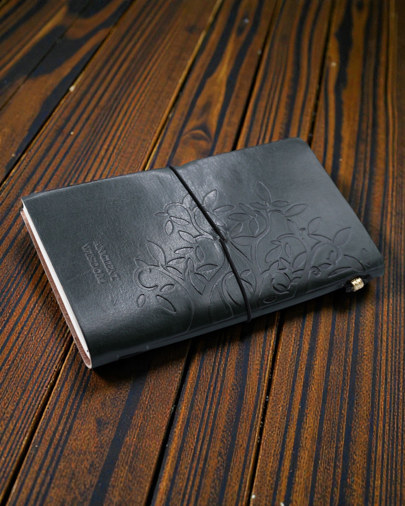 Diario de cuero hecho a mano - Árbol de la Vida - Verde (80 páginas)