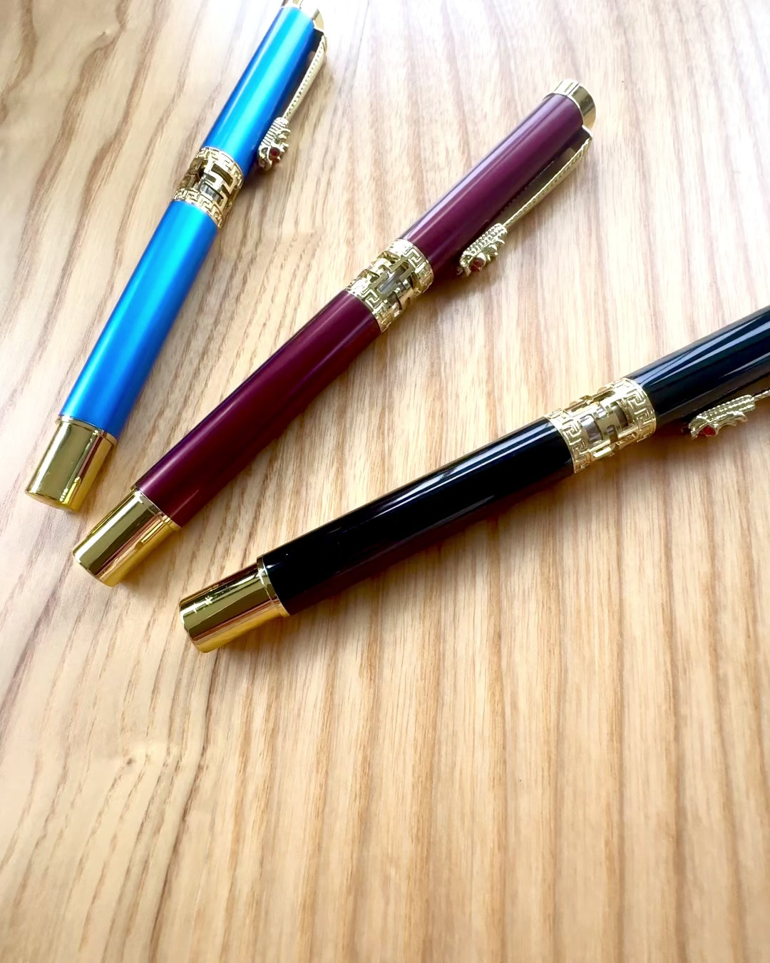 Elegante Bolígrafo Dragón, 3 variantes de color, posibilidad de personalización con grabado para regalo