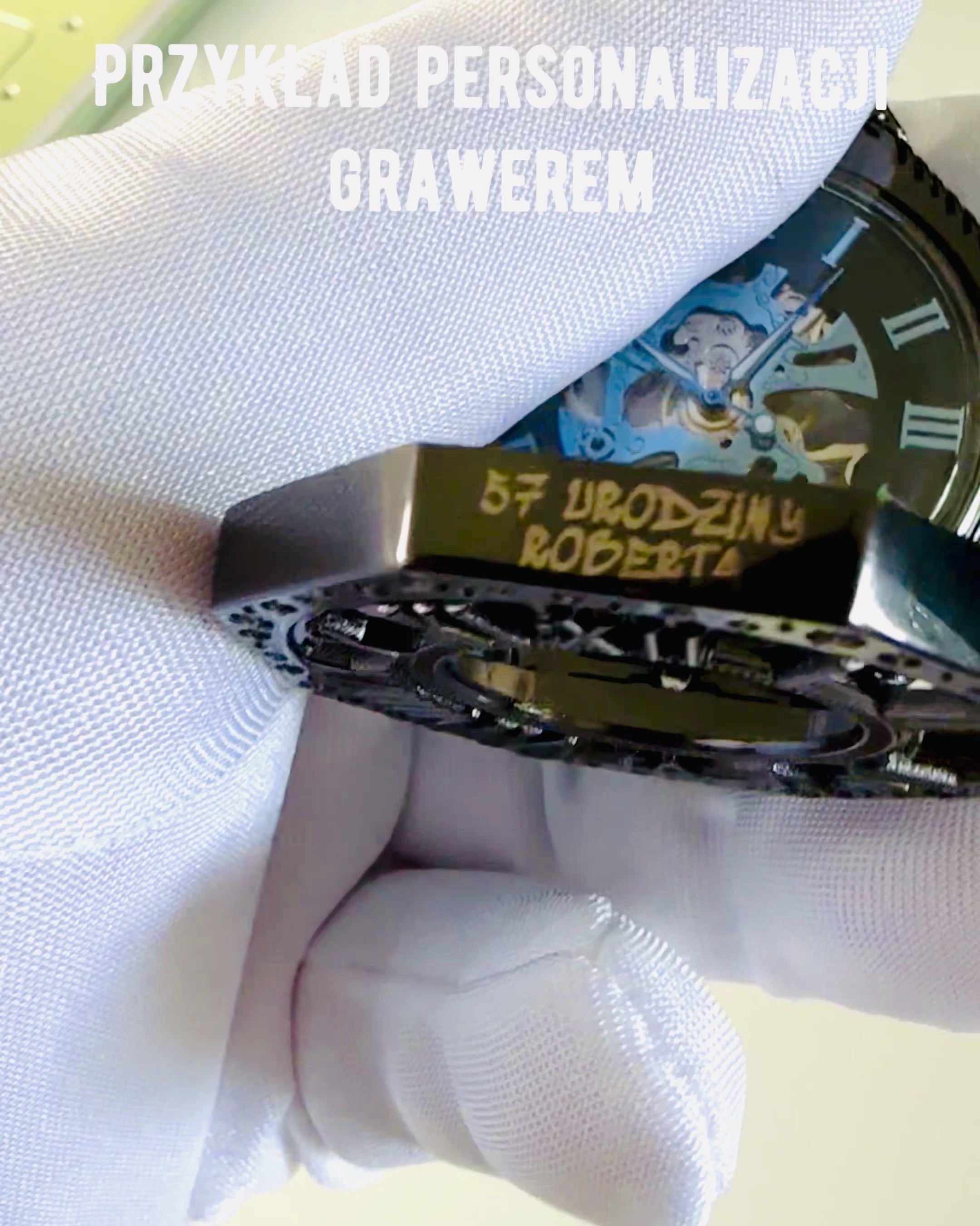 Reloj de Bolsillo Mecánico Clásico Octogonal Steampunk en Color Negro, Grabado