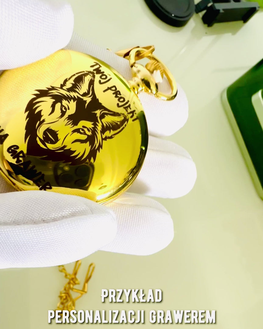 Reloj de Bolsillo de Color Dorado con Posibilidad de Grabado