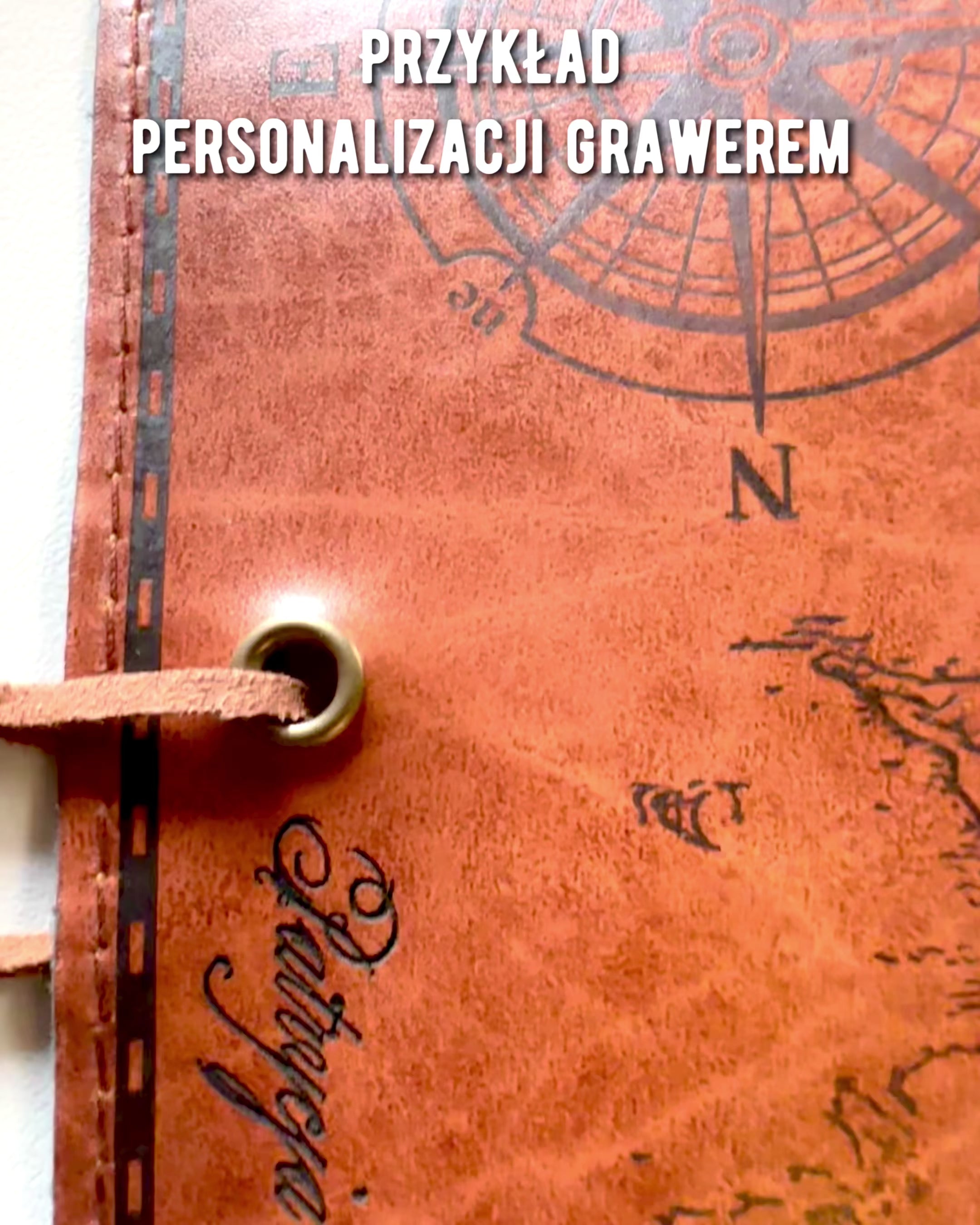 Estuche Retro de Cuero Marrón Oscuro con Motivo de Mapa del Tesoro - Elegante Bolsa para Guardar Tesoros de Escritura