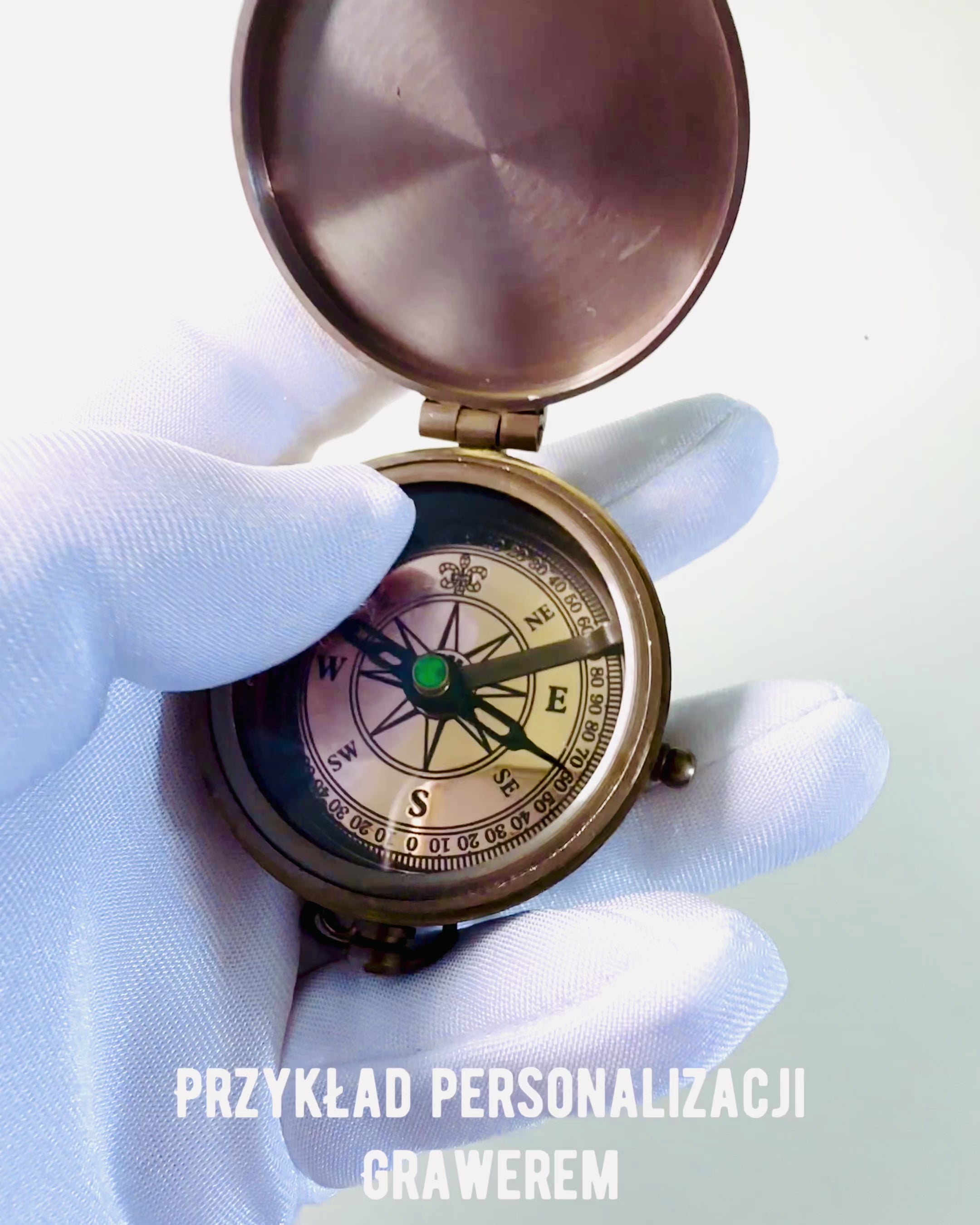 Kompas Indyjski Odysseus – Retro Exploradora Joya - posibilidad de grabado