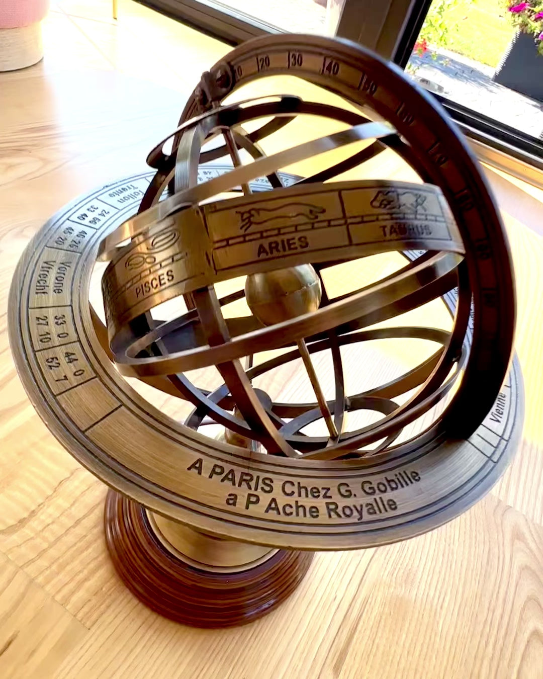 Astrolabium Artis 2 - 30 cm de altura, Hecho a Mano con Opción de Grabado, decoración para oficina, premium