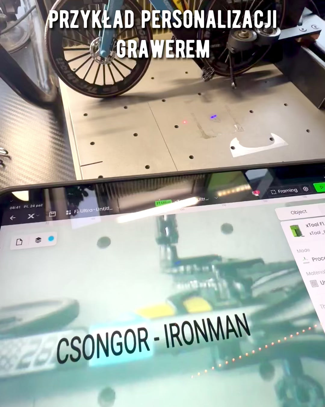 Modelo en Miniatura de Bicicleta de Triatlón "SpeedStorm 1.2" personalización con grabado para regalo