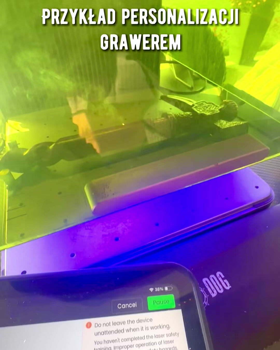 Bastón de paseo - WIKING con cabeza en forma de martillo de guerra, posibilidad de personalización con grabado para regalo