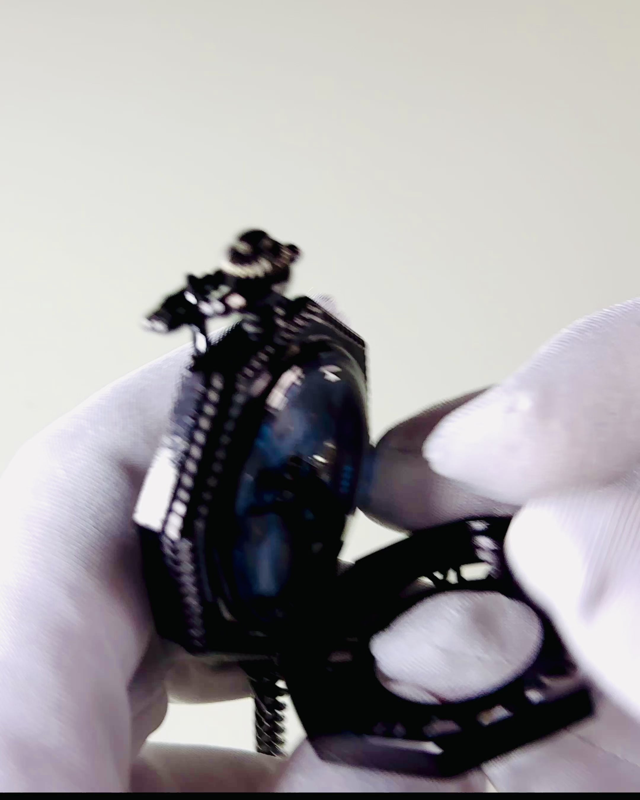 Reloj de Bolsillo Mecánico Clásico Octogonal Steampunk en Color Negro, Grabado