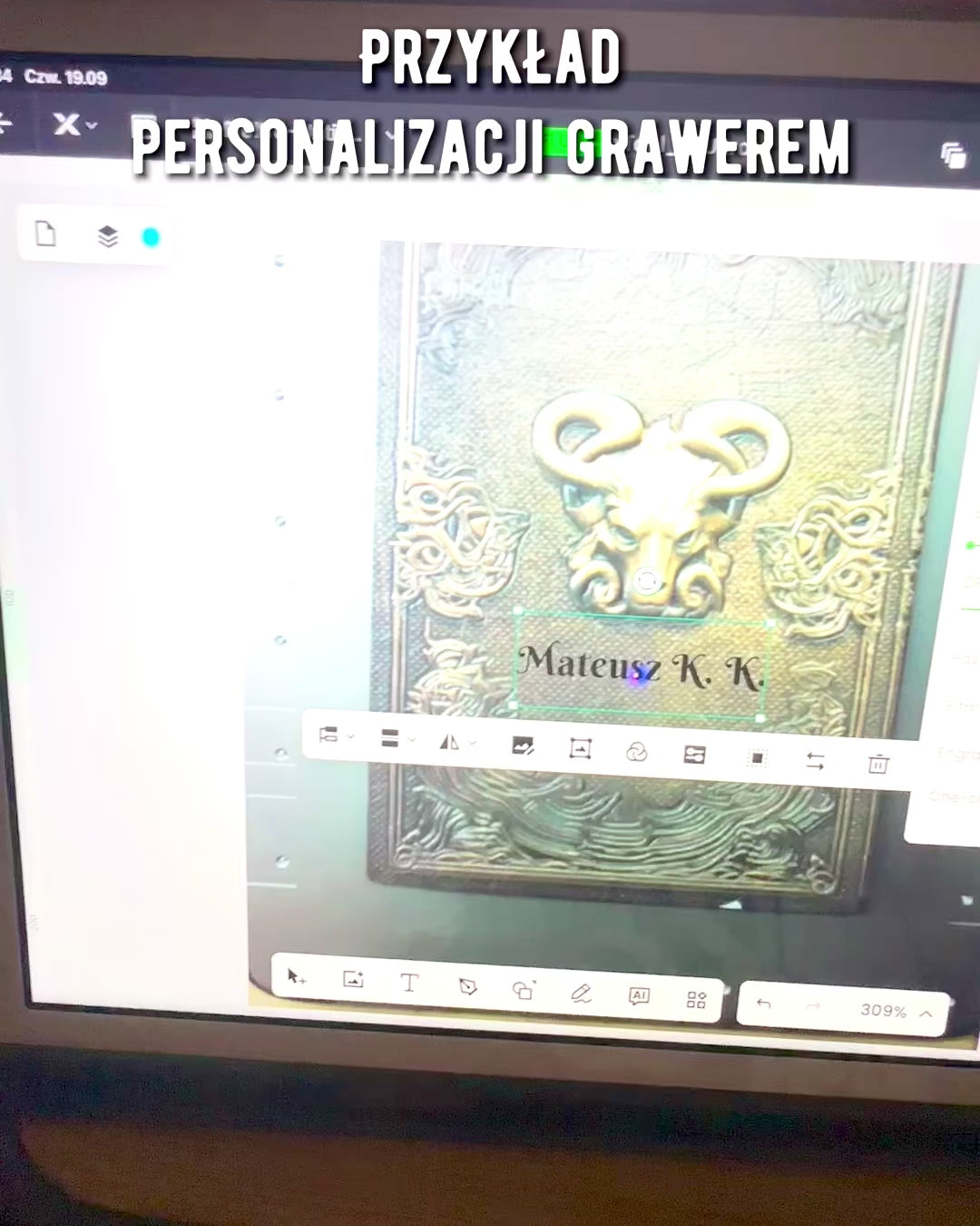 Magiczny Notes, cuaderno "Boski Byk" - Papelería Elegante y Única, personalización con grabado