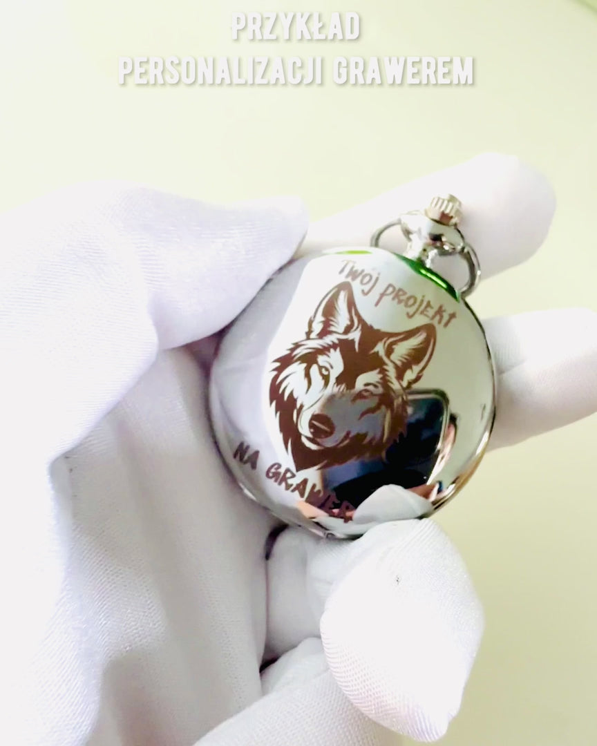 Reloj de Bolsillo Clásico Plateado con Opción de Grabado