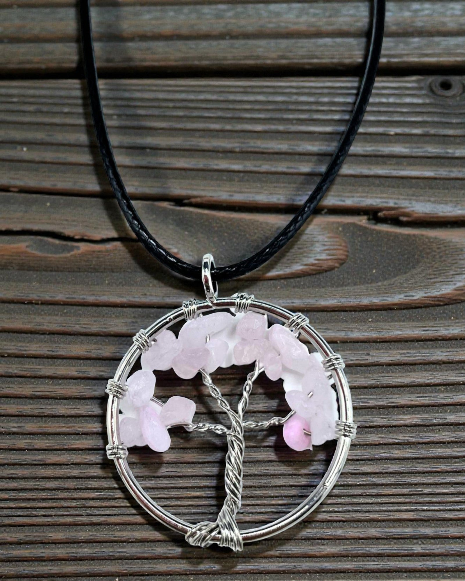 Collar Árbol de la Vida Amor y Delicadeza – Cuarzo rosa