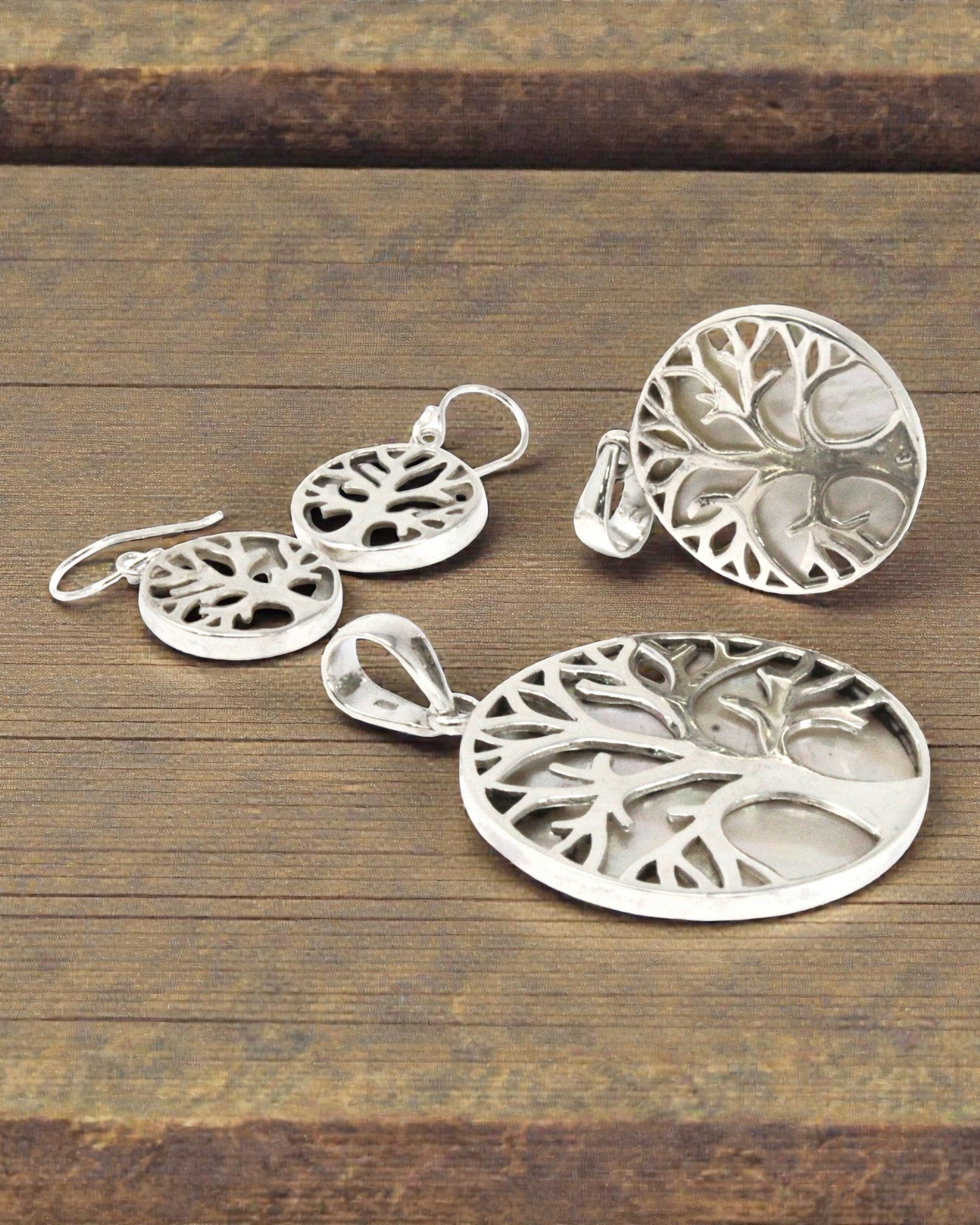 Colgante de plata Árbol de la Vida 30 mm – Mother of Pearl Pure Light