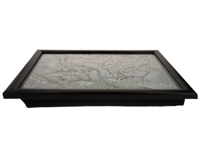 Soporte para portátil V. van Gogh, Almendro en flor, gris, 30.5x40.5cm, personalizable mediante grabado