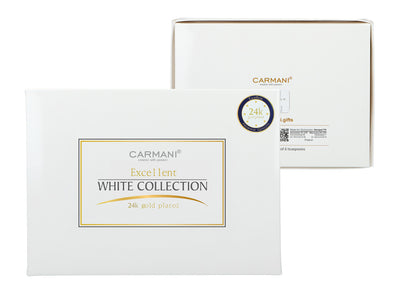 Juego de 6 cucharillas chapadas en oro de 24K Ojos blancos CARMANI, personalizable mediante grabado - regalo elegante para cualquier ocasión, dimensiones 13 cm