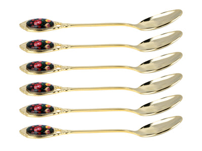 Cucharillas recubiertas de oro de 24K Kujawskie, negras