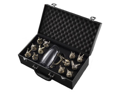 Set de 12 copas de 25ml + jarra de 250ml personalizable con grabado