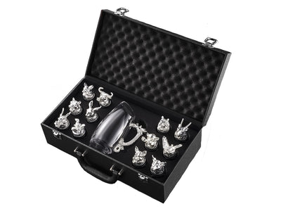 Set de 12 copas de 25ml con jarra de 250ml personalizable con grabado