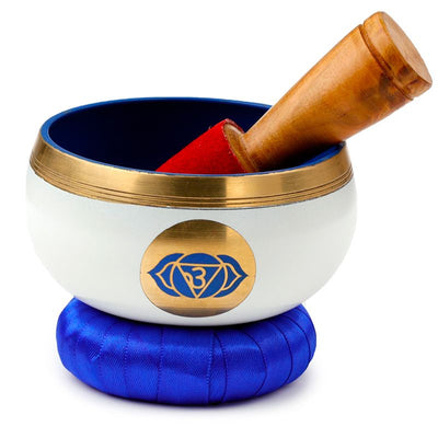 Cuenco cantor, cuenco azul, posibilidad de personalización mediante grabado, diámetro 10 cm, altura 5 cm