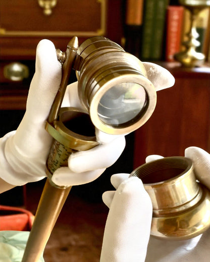 Bastón Navegador 2.0 con brújula y telescopio oculto, opción de personalización con grabado para regalo