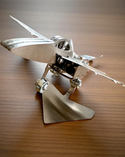Modelo de Metal del Caza "SkyRaptor" – acero inoxidable, grabado personalizado para regalo