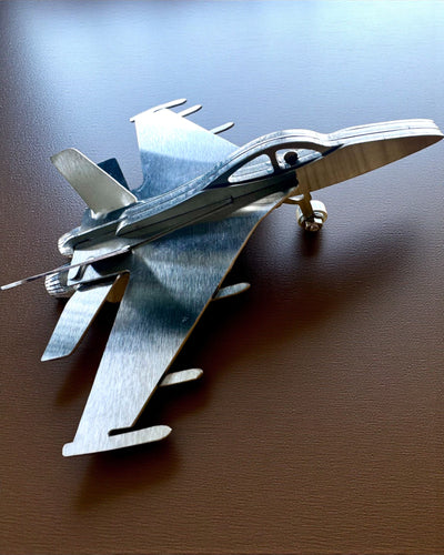 Modelo de Metal del Caza "SkyRaptor" – acero inoxidable, grabado personalizado para regalo
