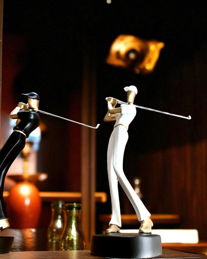 Figura de golfista "Swing Elegance", 24 cm de altura, decorativa con posibilidad de grabado para regalo