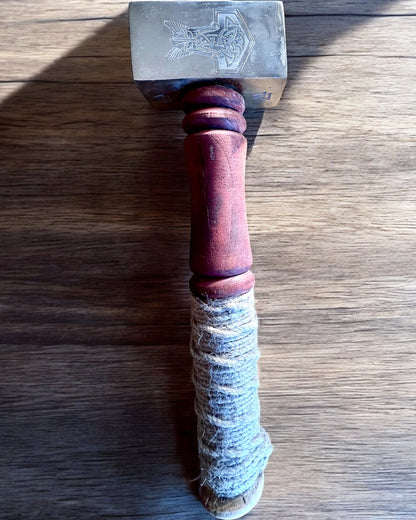 Martillo Mjölnir de los Skalds – 33 cm, Martillo Vikingo Forjado a Mano con Opción de Grabado