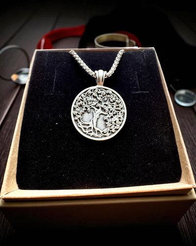 Amuleto Árbol de la Vida con Posibilidad de Grabado - collar "Vitalidad de la Naturaleza", personalización