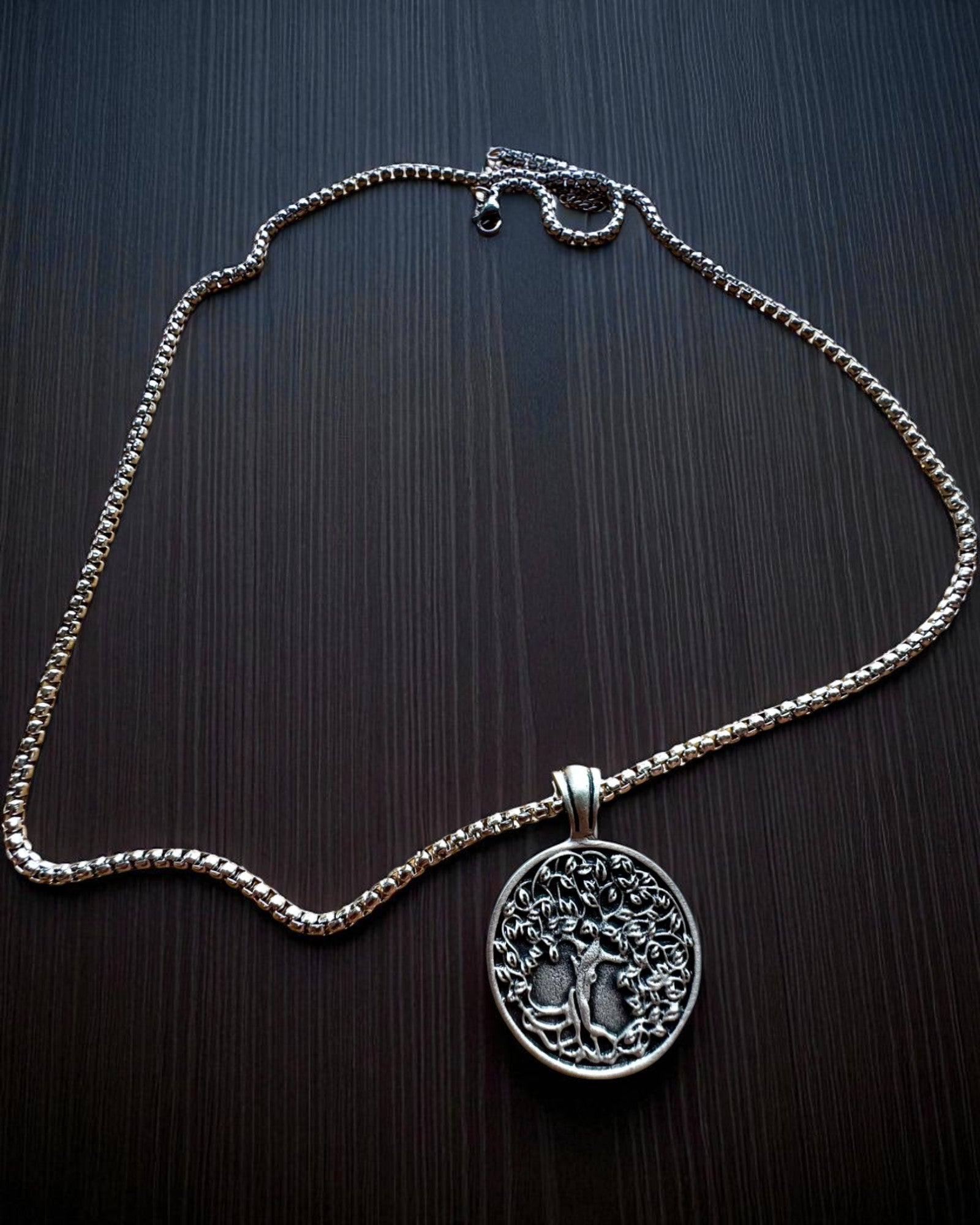 Amuleto Árbol de la Vida con Posibilidad de Grabado - collar "Vitalidad de la Naturaleza", personalización