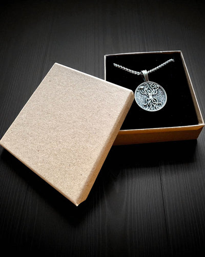 Amuleto Árbol de la Vida con Posibilidad de Grabado - collar "Vitalidad de la Naturaleza", personalización