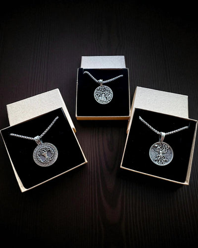 Amuleto Árbol de la Vida con Posibilidad de Grabado - collar "Vitalidad de la Naturaleza", personalización