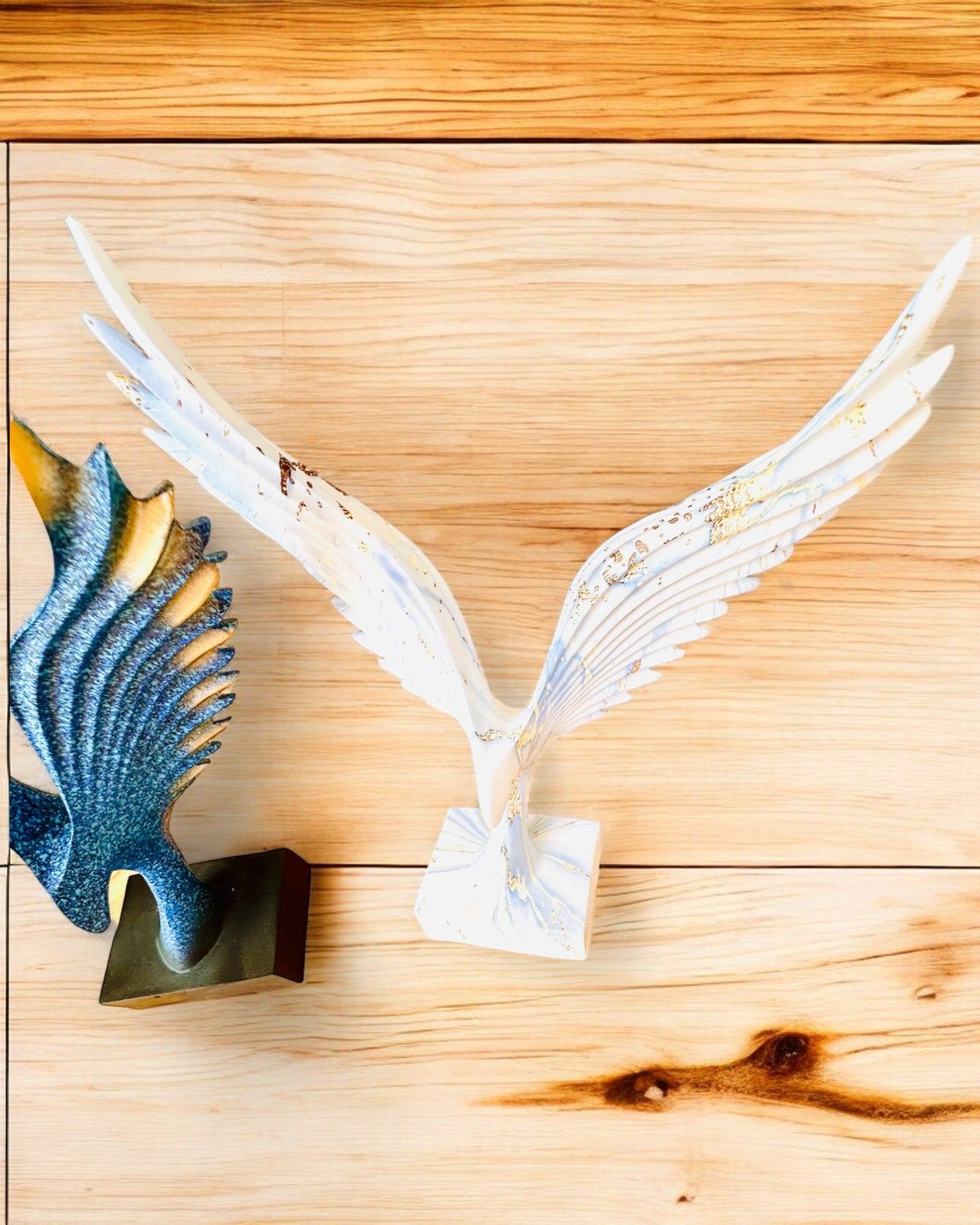 Figura Elegante de Alas de Ángel de 33 cm de altura – "Guardianes Alados", posibilidad de personalización con grabado para regalo, personalización, 3 variantes de color