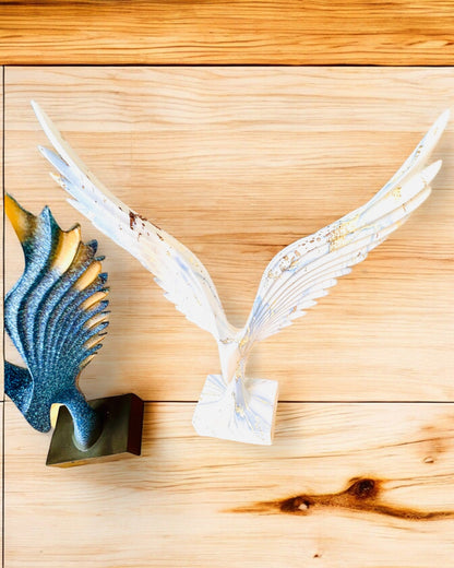 Figura Elegante de Alas de Ángel de 33 cm de altura – "Guardianes Alados", posibilidad de personalización con grabado para regalo, personalización, 3 variantes de color