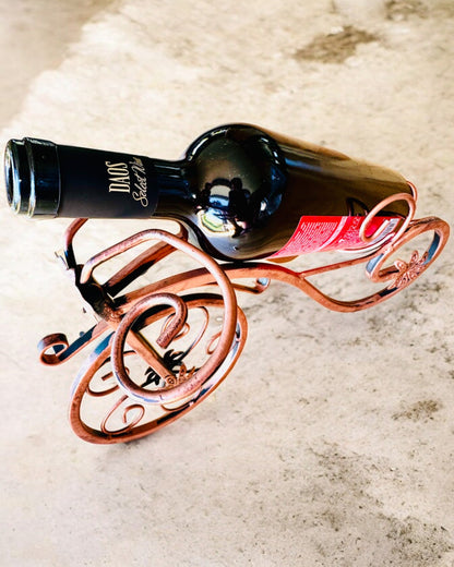 Soporte para Vino "WineCycle" en Forma de Bicicleta - posibilidad de personalización con grabado para regalo