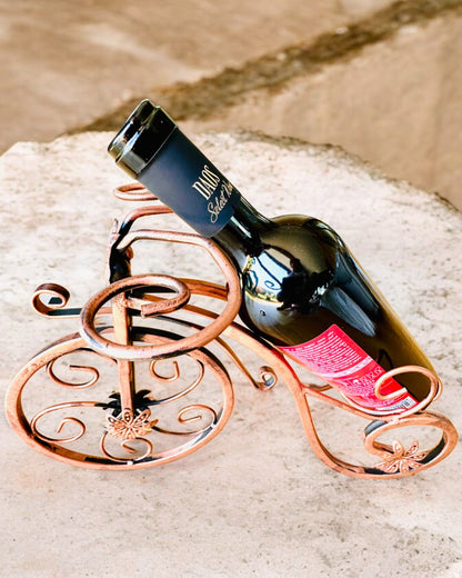 Soporte para Vino "WineCycle" en Forma de Bicicleta - posibilidad de personalización con grabado para regalo