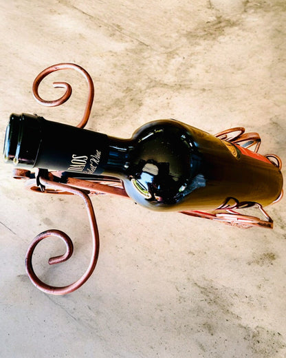 Soporte para Vino "WineCycle" en Forma de Bicicleta - posibilidad de personalización con grabado para regalo