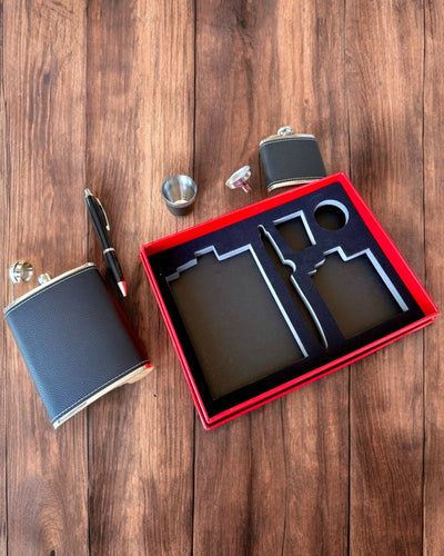 Juego de petacas "Estiloso Caballero" - posibilidad de personalización con grabado para regalo