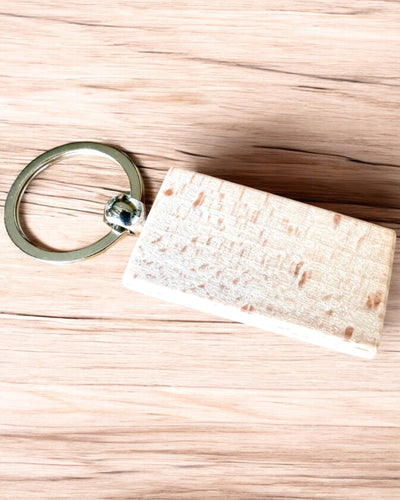 Llavero de Madera para llaves con Posibilidad de Personalización con Grabado – Ideal para Regalo