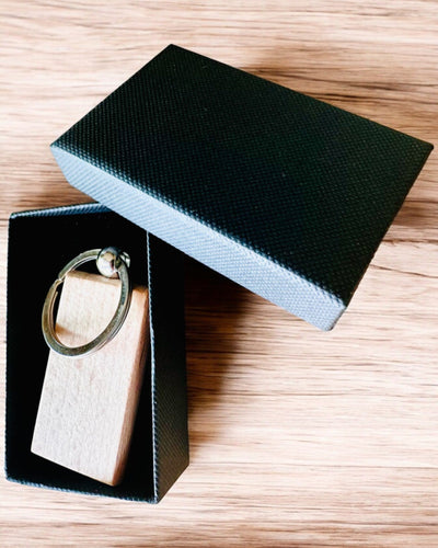 Llavero de Madera para llaves con Posibilidad de Personalización con Grabado – Ideal para Regalo