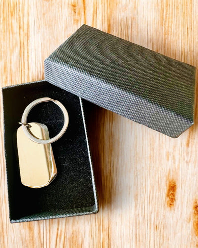 Brelok Militar ID "Placa de Identificación" de Acero Inoxidable – Grabado Personalizado