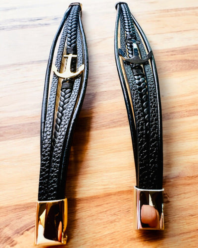Pulsera masculina Ancla de Elegancia con opción de grabado para regalo