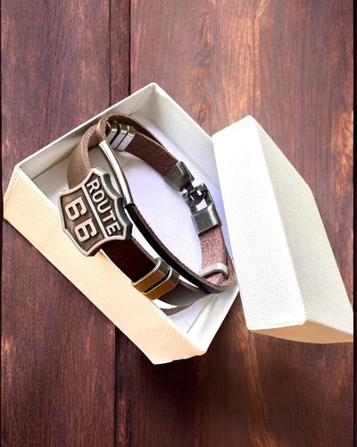 Pulsera del Viajero Ruta 66 - posibilidad de personalización con grabado