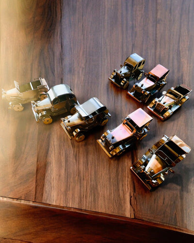 Coche clásico retro, automóvil, de hierro - Colección "Vintage Drive", modelo de coche, personalización con grabado para regalo