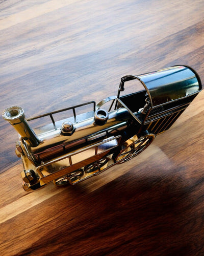 Locomotora de hierro "Retro Express" – decoración, modelo, hecho a mano con posibilidad de grabado para regalo