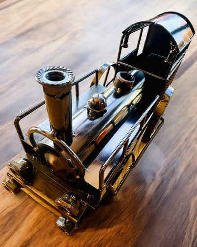 Locomotora de hierro "Retro Express" – decoración, modelo, hecho a mano con posibilidad de grabado para regalo