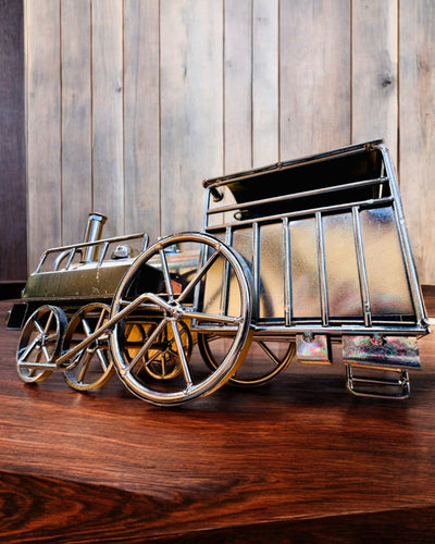 Locomotora de hierro "Retro Express" – decoración, modelo, hecho a mano con posibilidad de grabado para regalo