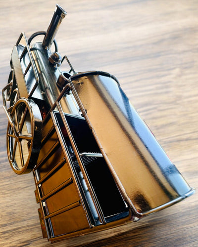 Locomotora de hierro "Retro Express" – decoración, modelo, hecho a mano con posibilidad de grabado para regalo