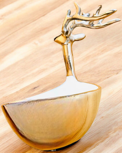 Elegante cuenco Belleza Cornuda – Artesanía de la India, personalización con grabado