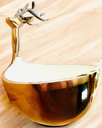 Elegante cuenco Belleza Cornuda – Artesanía de la India, personalización con grabado