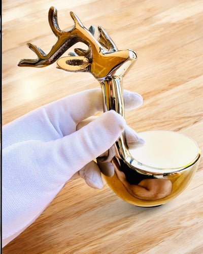 Elegante cuenco Belleza Cornuda – Artesanía de la India, personalización con grabado